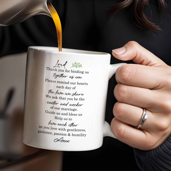 God Gave Me You, Binding Us Together As One, With Green Leaves - Personalized Custom Coffee Mug - HSB040_MG God Gave Me You, Binding Us Together As One, With Green Leaves - Personalized Custom Coffee Mug - HSB040_MG