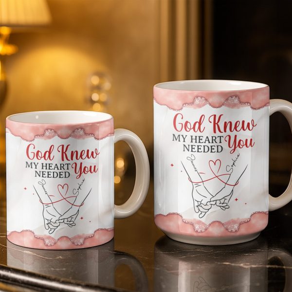 God Knew My Heart Needed You, Hand Holding Design - Personalized Custom Coffee Mug - CPL1305_MG God Knew My Heart Needed You, Hand Holding Design - Personalized Custom Coffee Mug - CPL1305_MG