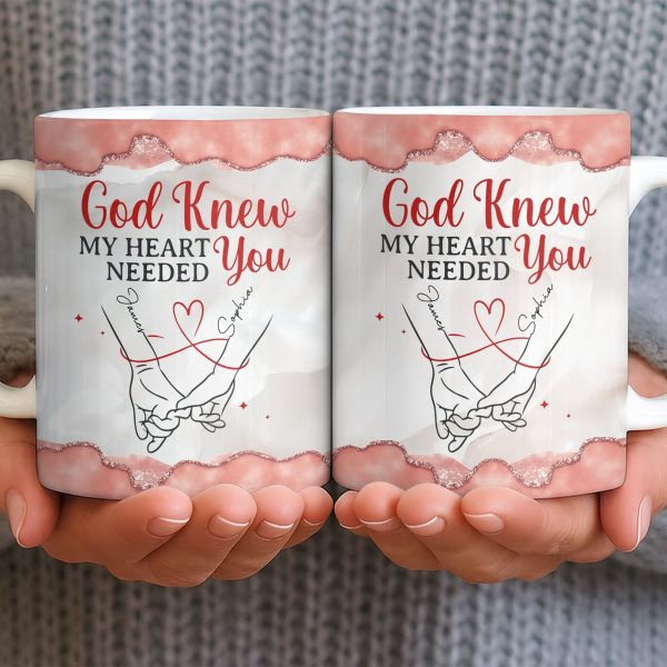 God Knew My Heart Needed You, Hand Holding Design - Personalized Custom Coffee Mug - CPL1305_MG God Knew My Heart Needed You, Hand Holding Design - Personalized Custom Coffee Mug - CPL1305_MG