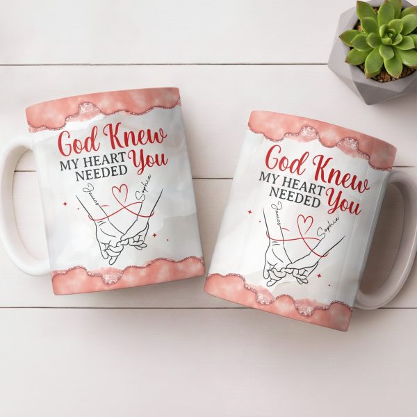 God Knew My Heart Needed You, Hand Holding Design - Personalized Custom Coffee Mug - CPL1305_MG God Knew My Heart Needed You, Hand Holding Design - Personalized Custom Coffee Mug - CPL1305_MG