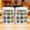God Says I Am Bold, Accepted, Handsome, Strong, Kind, Construction Vehicles - Personalized Custom Coffee Mug - KID074_MG God Says I Am Bold, Accepted, Handsome, Strong, Kind, Construction Vehicles - Personalized Custom Coffee Mug - KID074_MG