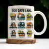 God Says I Am Bold, Accepted, Handsome, Strong, Kind, Construction Vehicles - Personalized Custom Coffee Mug - KID074_MG God Says I Am Bold, Accepted, Handsome, Strong, Kind, Construction Vehicles - Personalized Custom Coffee Mug - KID074_MG