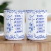 God Says I Am Name Letter In Bible Birth Flower Toile De Jouy Style - Personalized Mug God Says I Am Name Letter In Bible Birth Flower Toile De Jouy Style - Personalized Mug
