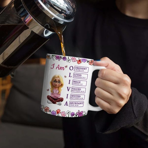 God Says You Are 3D Effect Woman - Personalized White Edge-to-Edge Mug God Says You Are 3D Effect Woman - Personalized White Edge-to-Edge Mug