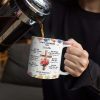 God's Promises Birth Flower Bouquet - Personalized White Edge-to-Edge Mug