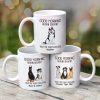 Good Morning Cute Sitting Dog Personalized Coffee Mug Good Morning Cute Sitting Dog Personalized Coffee Mug