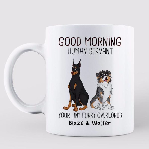 Good Morning Cute Sitting Dog Personalized Coffee Mug Good Morning Cute Sitting Dog Personalized Coffee Mug