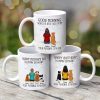 Good Morning From Personal Stalker Woman & Dog Back View Personalized Mug Good Morning From Personal Stalker Woman & Dog Back View Personalized Mug