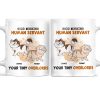 Good Morning Funny Cartoon Cats Walking - Gift For Cat Lovers - Personalized White Edge-to-Edge Mug Good Morning Funny Cartoon Cats Walking - Gift For Cat Lovers - Personalized White Edge-to-Edge Mug