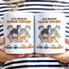 Good Morning Funny Cartoon Cats Walking - Gift For Cat Lovers - Personalized White Edge-to-Edge Mug Good Morning Funny Cartoon Cats Walking - Gift For Cat Lovers - Personalized White Edge-to-Edge Mug