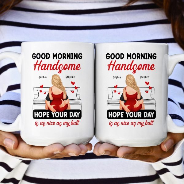 Good Morning Handsome - Personalized Mug Good Morning Handsome - Personalized Mug