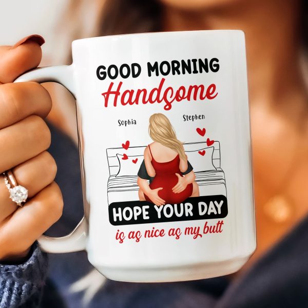 Good Morning Handsome - Personalized Mug Good Morning Handsome - Personalized Mug