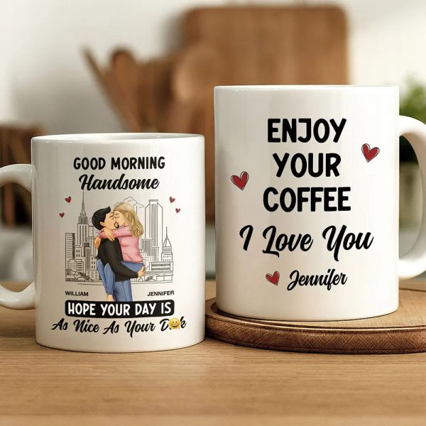 Good Morning Handsome Beautiful - Personalized Mug Good Morning Handsome Beautiful - Personalized Mug