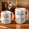 Good Morning Human Servant Cartoon Cats - Gift For Cat Lovers - Personalized White Edge-to-Edge Mug Good Morning Human Servant Cartoon Cats - Gift For Cat Lovers - Personalized White Edge-to-Edge Mug