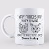 Good Morning Human Servant Cat Head Outline Personalized Mug Good Morning Human Servant Cat Head Outline Personalized Mug