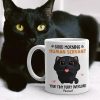 Good Morning Human Servant Cute Cartoon Cat Looking Up Personalized Mug