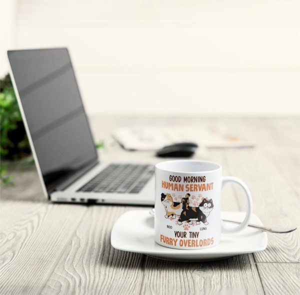 Good Morning Human Servant From Cats - Personalized Mug Good Morning Human Servant From Cats - Personalized Mug