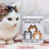 Good Morning Human Servant, Funny Cat Lover Mug, Gift For Cat Dad, Cat Mom