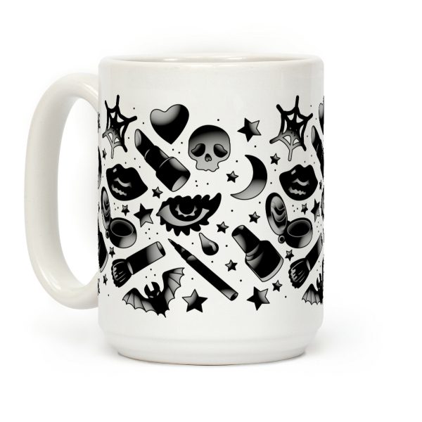 Goth Makeup Pattern Coffee Mug Goth Makeup Pattern Coffee Mug