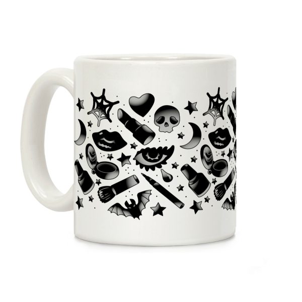Goth Makeup Pattern Coffee Mug Goth Makeup Pattern Coffee Mug