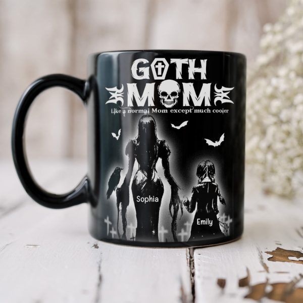 Gothic Mom And Daughter Black Mug Personalized Coffee Mug, Mother's Day Gift BLM-03qhqn150423 Gothic Mom And Daughter Black Mug Personalized Coffee Mug, Mother's Day Gift BLM-03qhqn150423