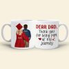 Graduation Thank You For Being Part Of My Journey, Personalized Mug, Gift For Dad