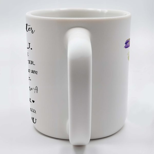 Granddaughter Love And Connection Forever Violets Design - Personalized Custom Coffee Mug - GDT028_MG