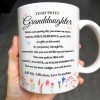 Granddaughter Pansy Flower Wildflower Love Message - Personalized Custom Coffee Mug - GDT191_MG