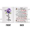 Granddaughter Strength And Wisdom Inspirational Quote With Flowers And Butterflies - Personalized Custom Coffee Mug - GDT060_MG