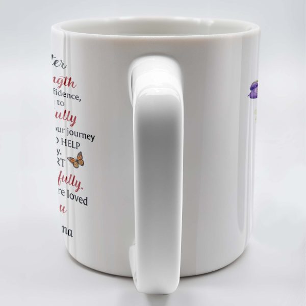 Granddaughter Strength And Wisdom Inspirational Quote With Flowers And Butterflies - Personalized Custom Coffee Mug - GDT060_MG