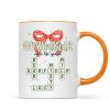 Grandkids Make Life Grand Coquette Floral Christmas Pattern Crossword Puzzle Art - Personalized Mug