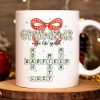 Grandkids Make Life Grand Coquette Floral Christmas Pattern Crossword Puzzle Art - Personalized Mug