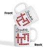 Grandkids Make Life Grand Crossword Puzzle Art Christmas Gift For Grandma Personalized Mug