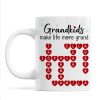 Grandkids Make Life Grand Crossword Puzzle Art Christmas Gift For Grandma Personalized Mug