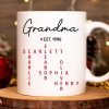 Grandma Est. Grandkids Names Crossword Puzzle Art Personalized Mug