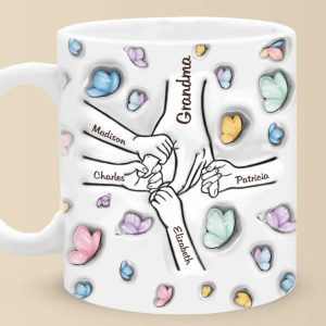 Grandma Makes Life Sweeter - Family Personalized Custom 3D Inflated Effect Printed Mug - Mother's Day, Gift For Mom, Grandma