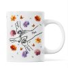 Grandma Mom 3D Effect Birth Flower Kids Holding Hand Outline Personalized Mug