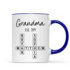 Grandma Mom Est. Crossword Puzzle Art Personalized Mug Grandma Mom Est. Crossword Puzzle Art Personalized Mug