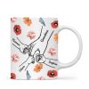 Grandma Mom & Kids Holding Hands Birth Month Flowers Personalized Mug
