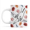 Grandma Mom & Kids Holding Hands Birth Month Flowers Personalized Mug