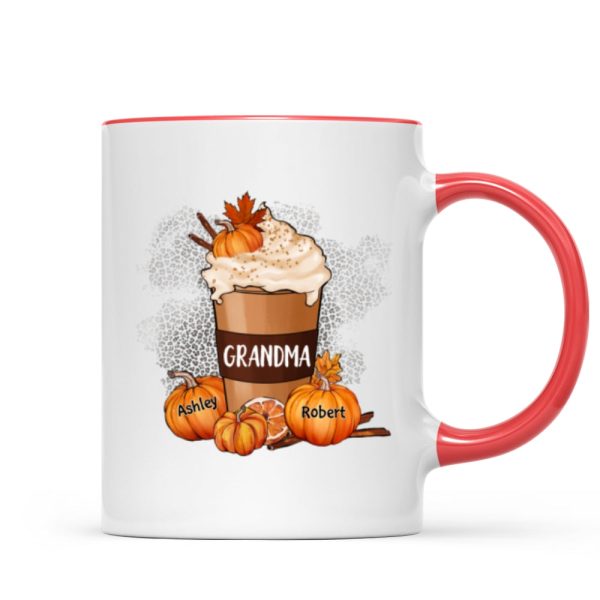 Grandma Mom Pumpkin Spice Latte Personalized Mug