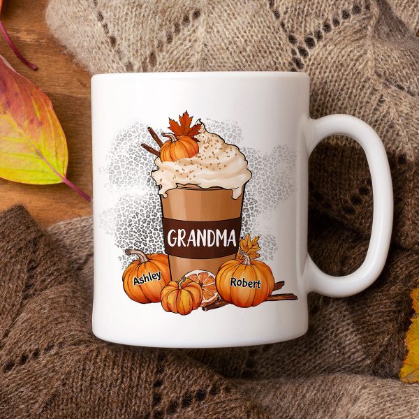 Grandma Mom Pumpkin Spice Latte Personalized Mug