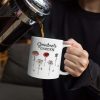 Grandma's Garden Birth Flowers - 3D Inflated Effect Printed Mug, Personalized White Edge-to-Edge Mug