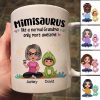 Grandmasaurus & Cute Dinosaur Doll Kid Personalized Mug Grandmasaurus & Cute Dinosaur Doll Kid Personalized Mug