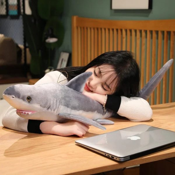 Great White Shark Plush Toy - Soft, Cuddly Pillow for Ultimate Comfort! Great White Shark Plush Toy - Soft, Cuddly Pillow for Ultimate Comfort!