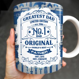 Greatest Dad Limited Edition, World's Best Father, Tools and Wrench Design - Personalized Custom Coffee Mug - DAD123_MG