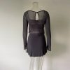 Grey Long Sleeve Crop Top And Mini Skirt Wrap Set Grey Long Sleeve Crop Top And Mini Skirt Wrap Set