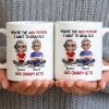 Grow Old And Cranky With, Cartoon Couple - Personalized Custom Coffee Mug - CPL990_MG Grow Old And Cranky With, Cartoon Couple - Personalized Custom Coffee Mug - CPL990_MG