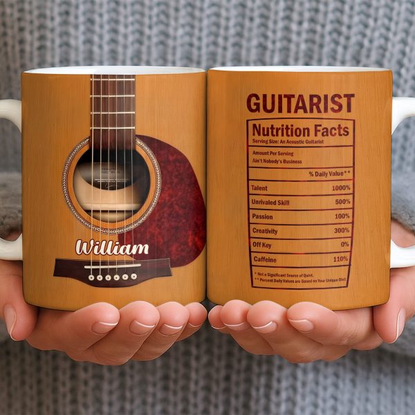 Guitar Player Acoustic Instrument Design - Personalized Custom Coffee Mug - HOB062_MG