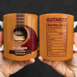 Guitar Player Acoustic Instrument Design - Personalized Custom Coffee Mug - HOB062_MG